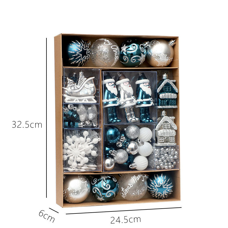 50-Piece Christmas Ornament Set for a Full Festive Tree