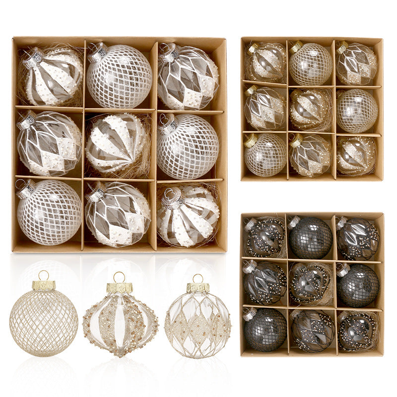 Transparent Christmas Baubles Set for Boutique Trees