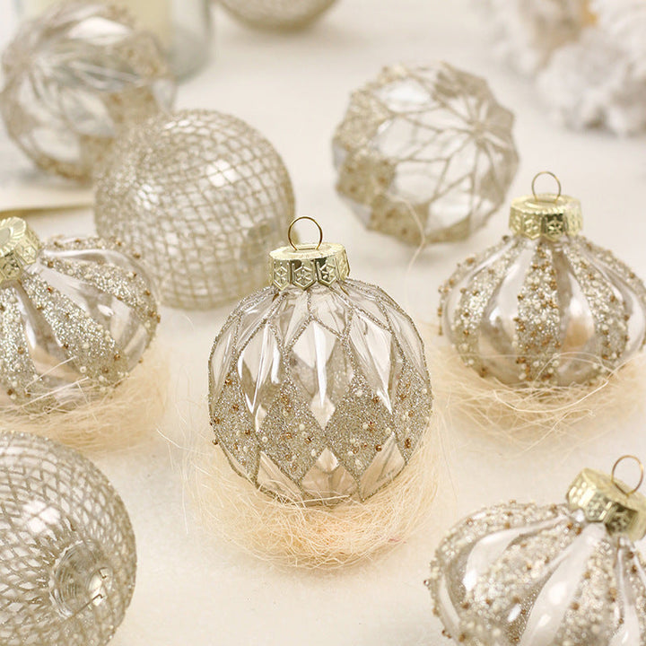 Transparent Christmas Baubles Set for Boutique Trees