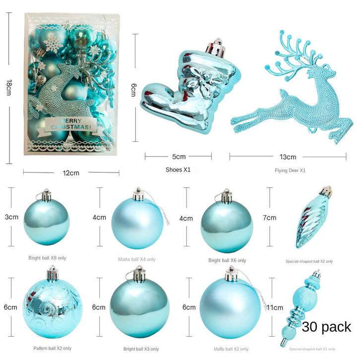 Christmas Ornaments Set of 30 | Colorful Tree Decor