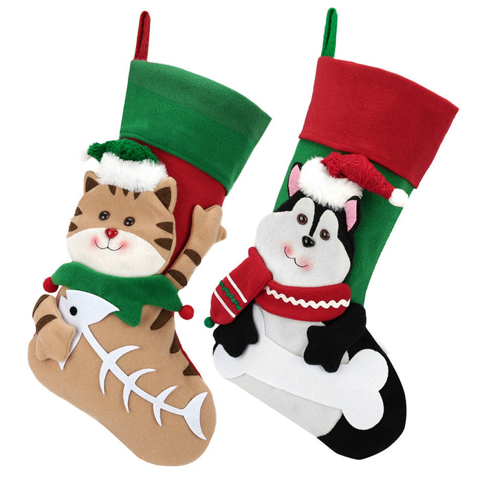 3D Christmas Animal Stockings for Playful Gift Giving