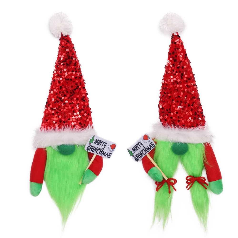Christmas Grinch Wine Bottle Decorations for Festive Tables
