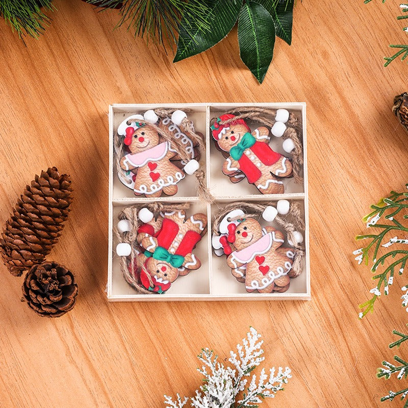 Wooden Christmas Ornaments Set for Cozy Tree Decor