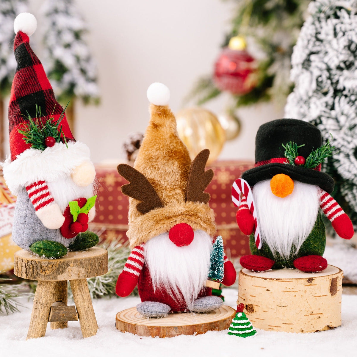 Christmas Gnome Set for Cozy Festive Tabletop Charm