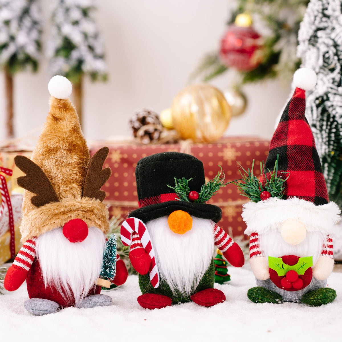 Christmas Gnome Set for Cozy Festive Tabletop Charm