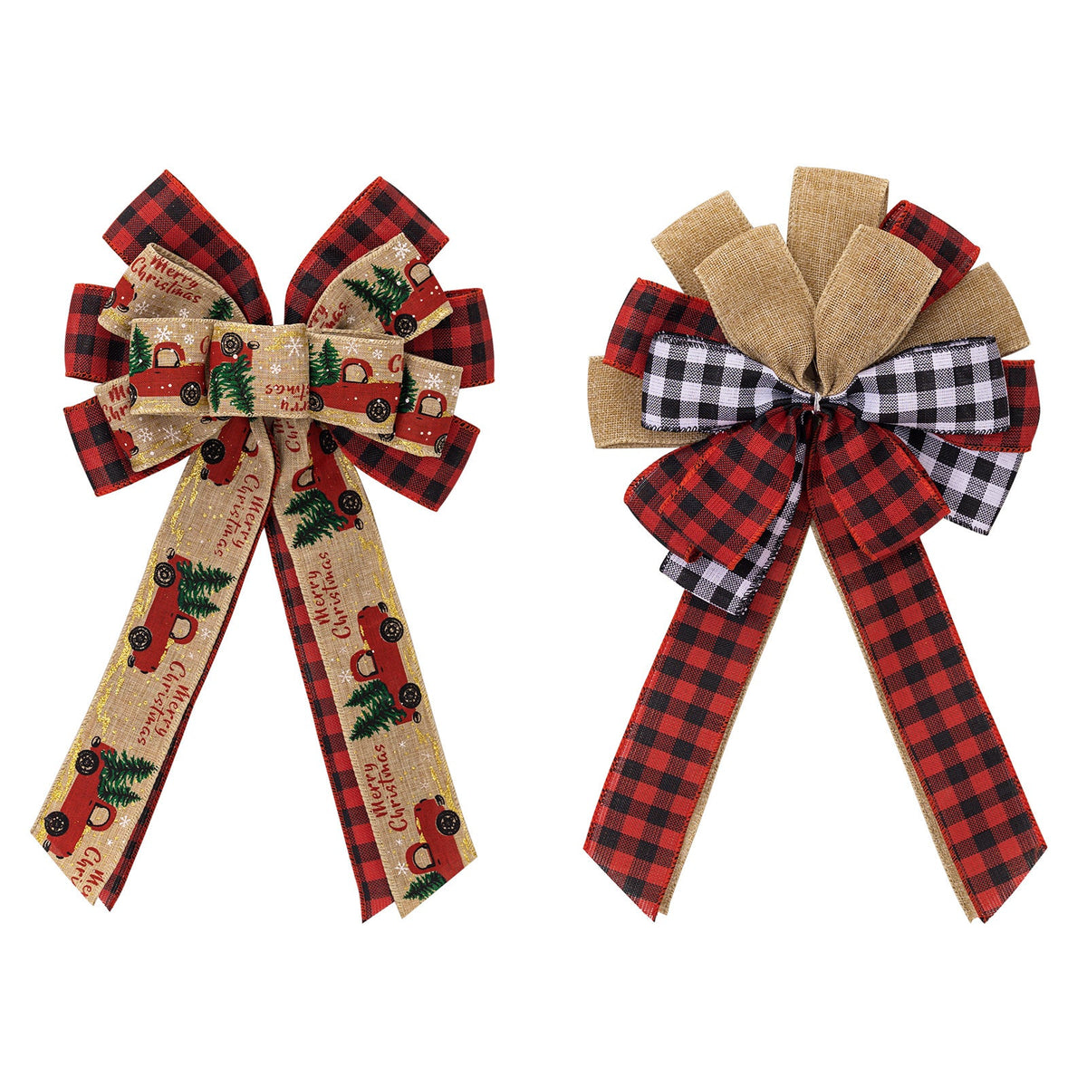 Oversized Christmas Bows for Wreaths, Garlands & Gifts