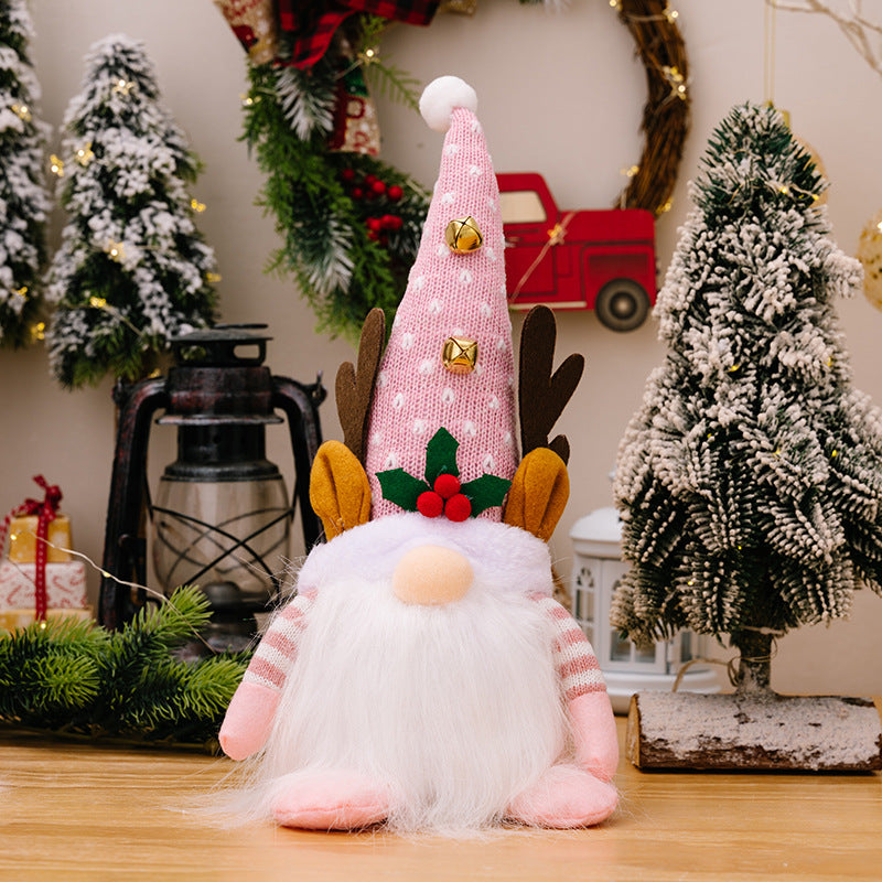 Christmas Gnome Decorations With Warm Glowing Beards