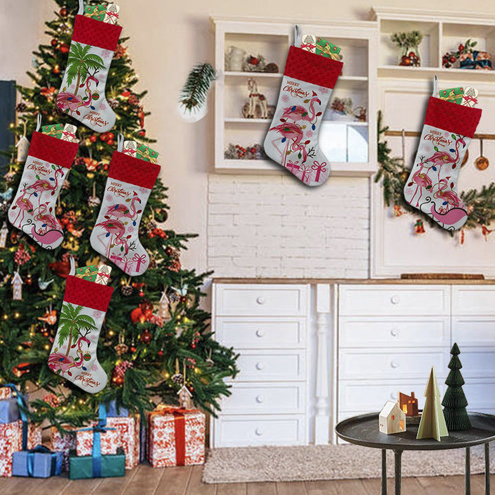 Flamingo Christmas Stockings for Tropical Holiday Decor