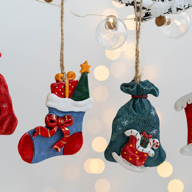 Christmas Ornaments Four-Piece Festive Pendant Set