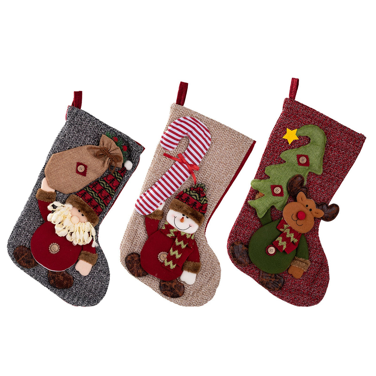 Christmas Stocking Set for a Cozy Festive Mantel Display