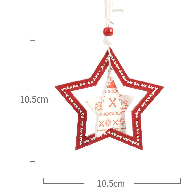Christmas Tree Ornaments Set | Nordic Red & White