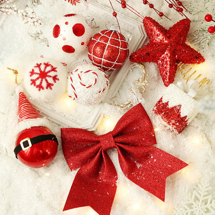 Christmas Tree Decorations Set With Star Topper, 18-Piece