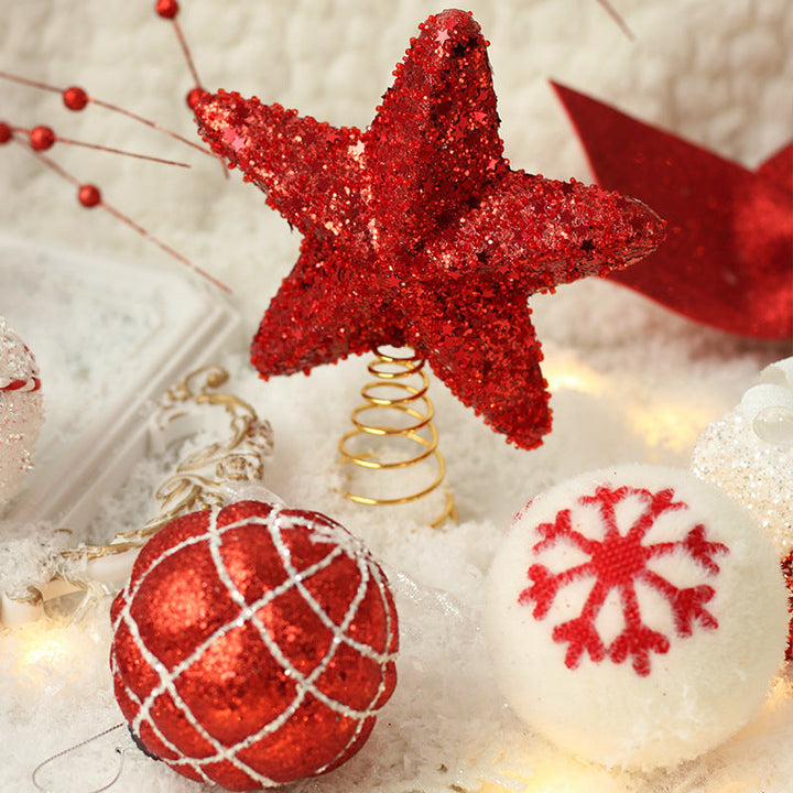 Christmas Tree Decorations Set With Star Topper, 18-Piece