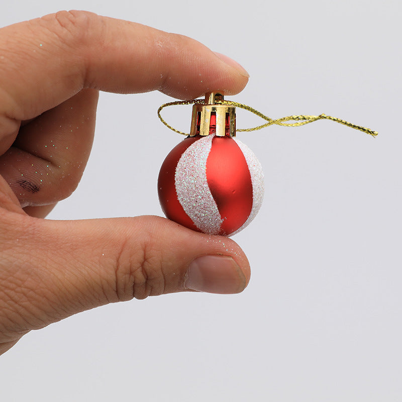 Mini Christmas Tree Ornaments | Red & White Baubles