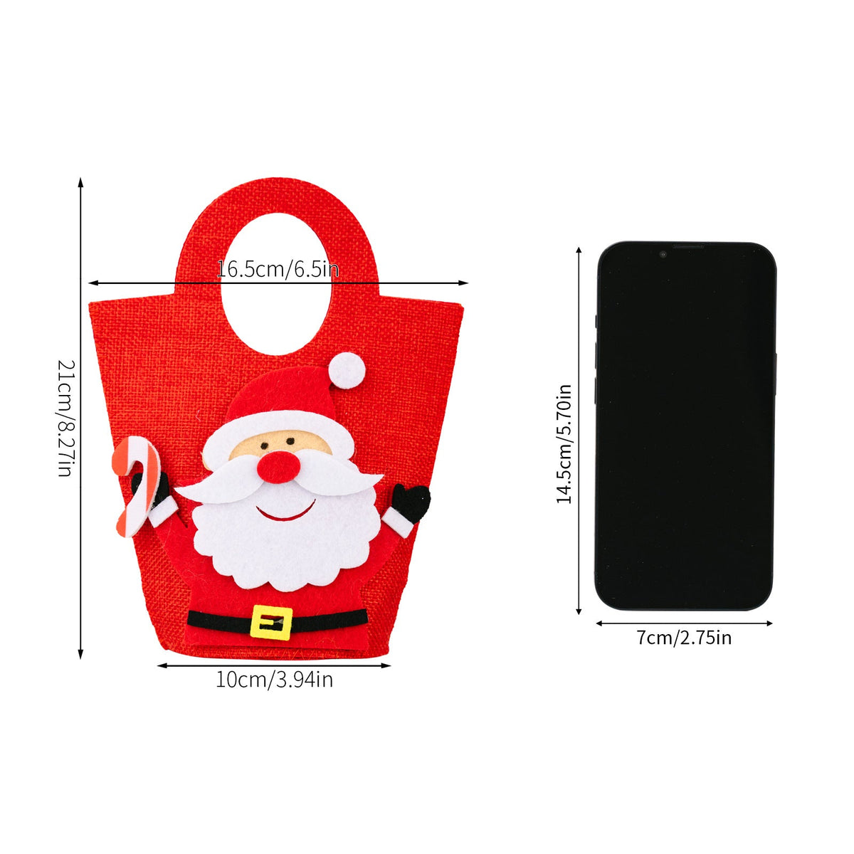 Reusable Christmas Gift Bags for Kids, 3-Piece Set