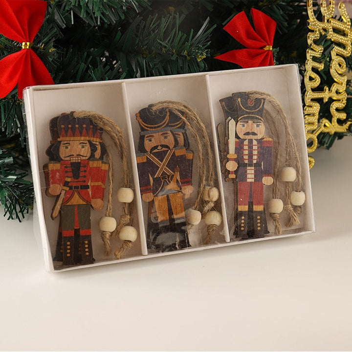 Wooden Nutcracker Ornaments for Festive Tree Decor