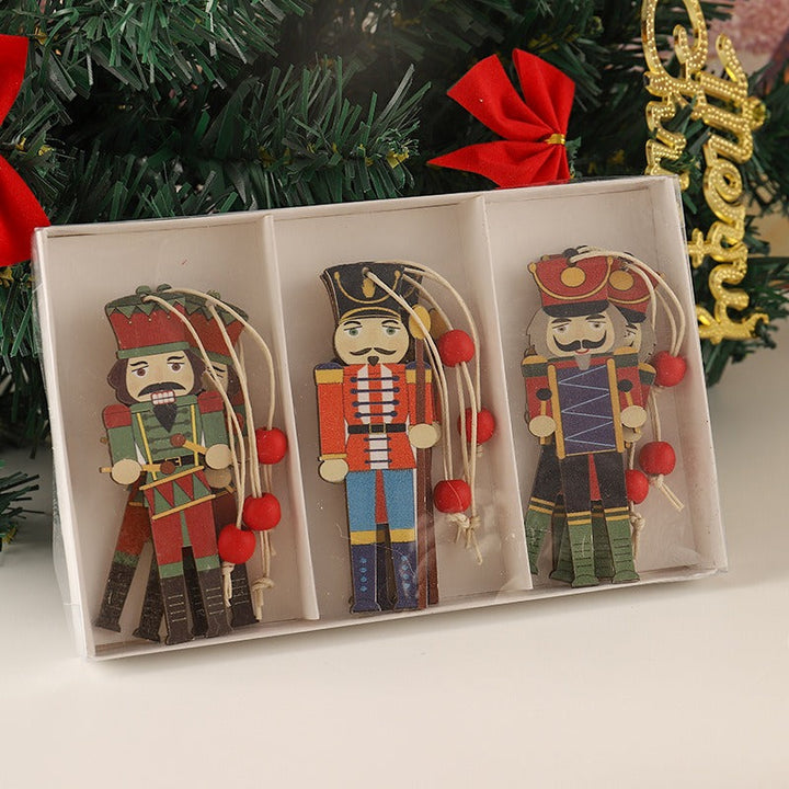 Wooden Nutcracker Ornaments for Festive Tree Decor