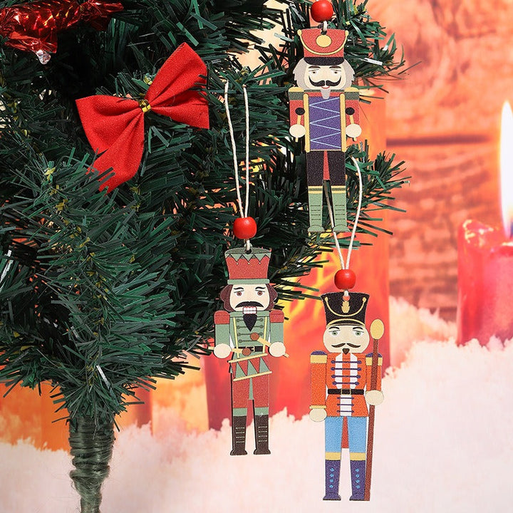 Wooden Nutcracker Ornaments for Festive Tree Decor