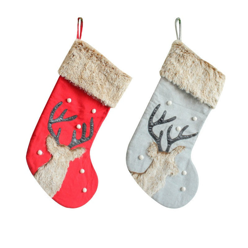Christmas Reindeer Stockings for Cozy Mantel Decor