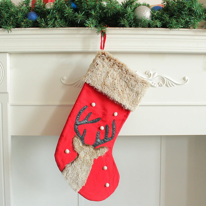 Christmas Reindeer Stockings for Cozy Mantel Decor