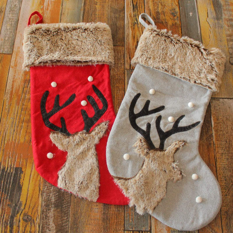Christmas Reindeer Stockings for Cozy Mantel Decor