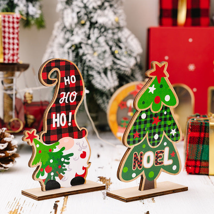 Wooden Christmas Ornaments for Festive Tables and Mantels