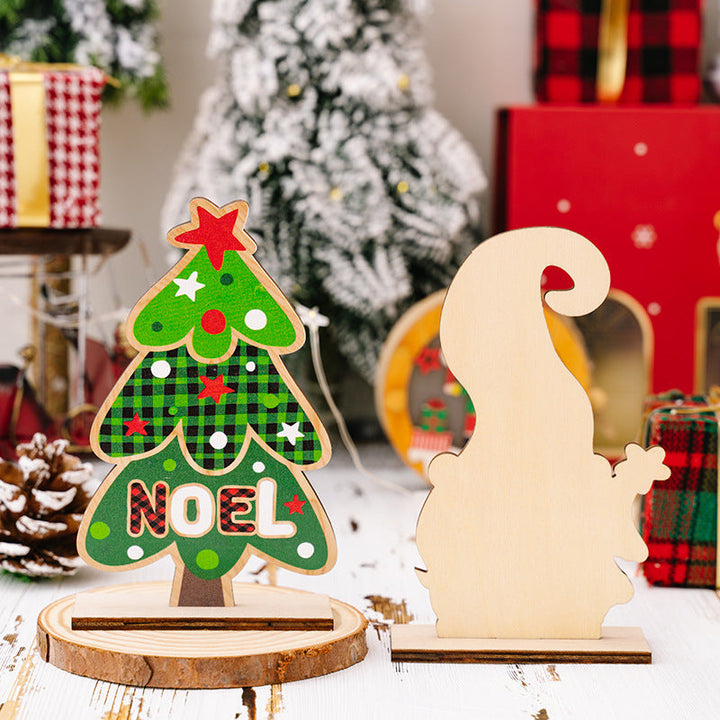 Wooden Christmas Ornaments for Festive Tables and Mantels