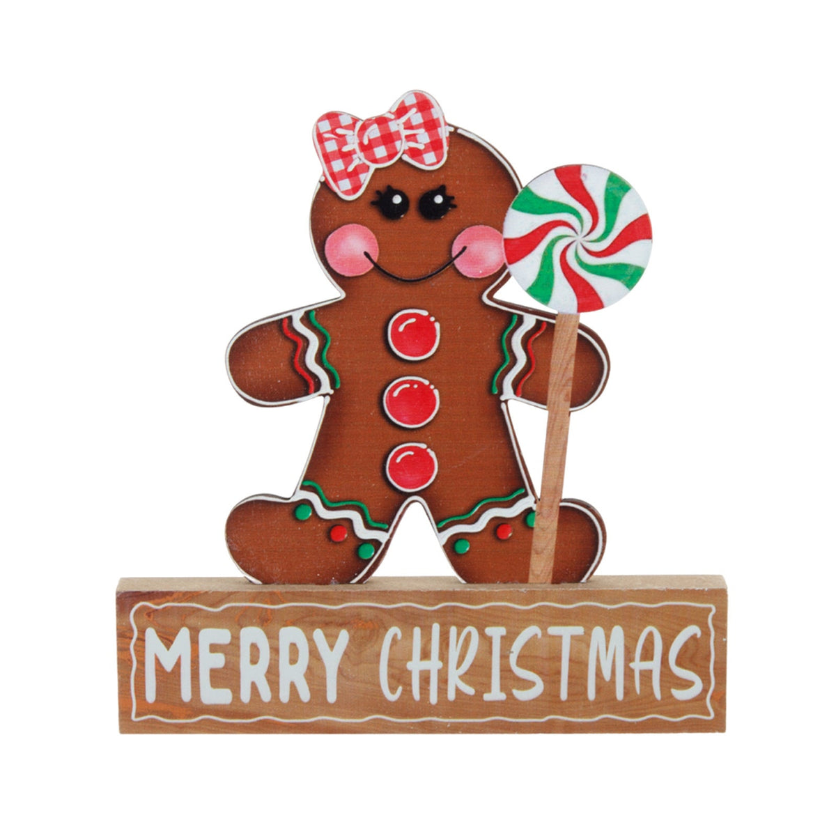 Christmas Wooden Tabletop Decorations, 9-Piece Set