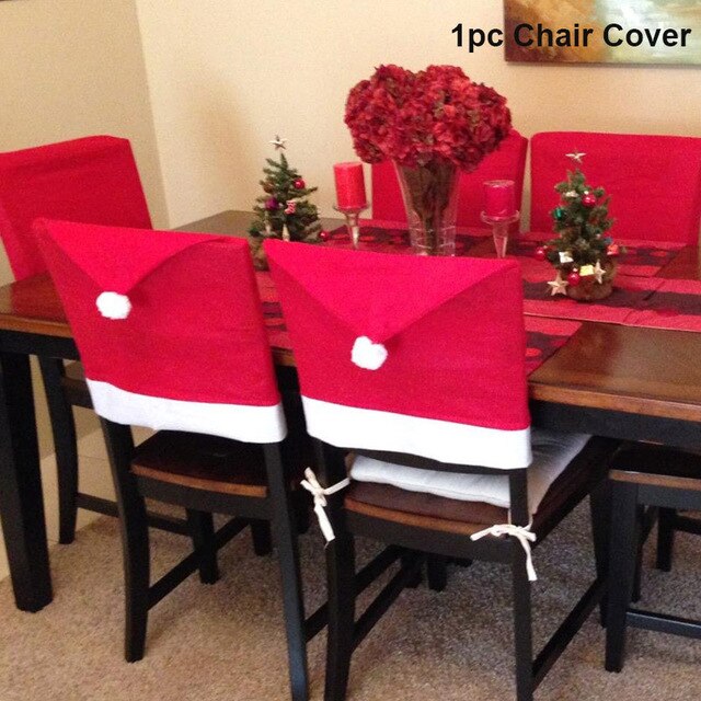 Christmas Table Decorations Set with Santa Chair Covers