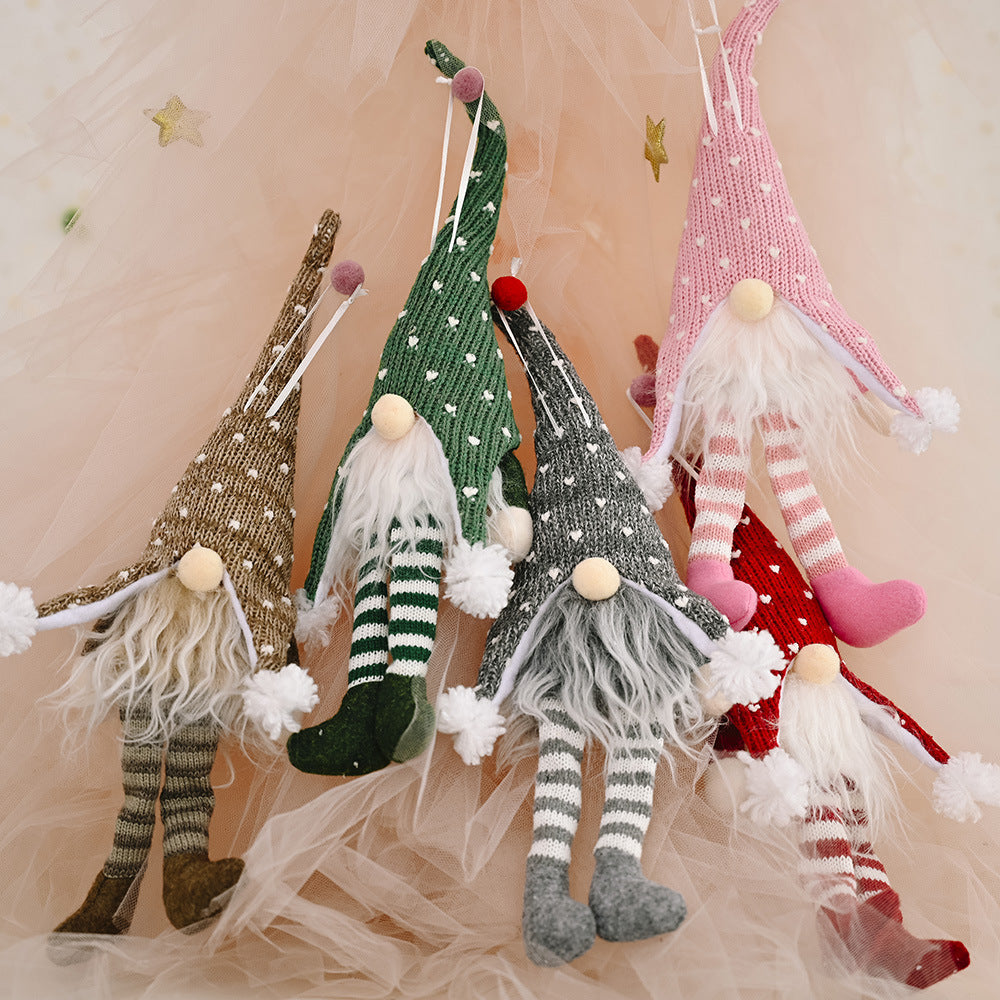 Christmas Gnome Hanging Ornament with Dangling Legs