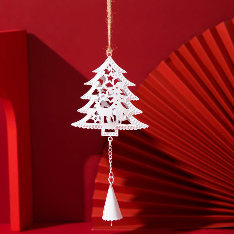 Christmas Hanging Ornaments – Elegant White Metal Decor
