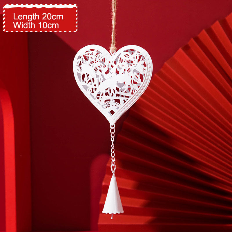 Christmas Hanging Ornaments – Elegant White Metal Decor