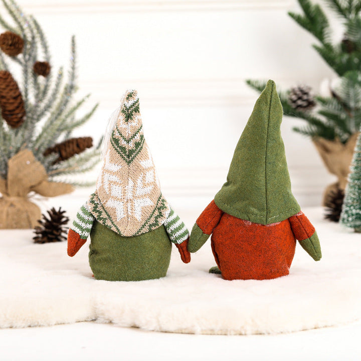 Christmas Gnome Decorations Pair for Cozy Holiday Decor