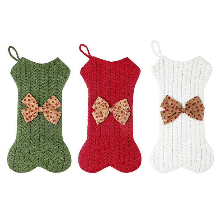 Christmas Knitted Stocking Set for Cozy Mantel Decor