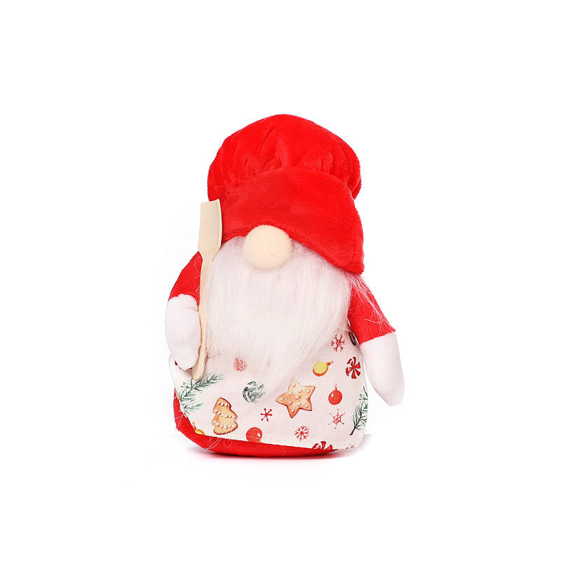 Christmas Chef Gnome Ornaments Set of 3 for Kitchen