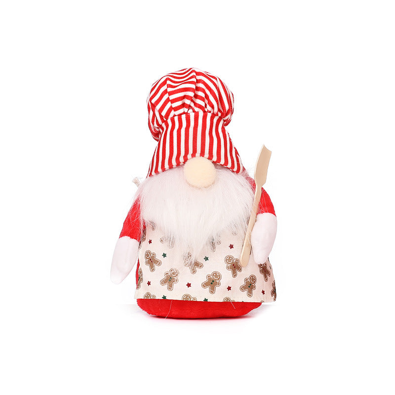 Christmas Chef Gnome Ornaments Set of 3 for Kitchen