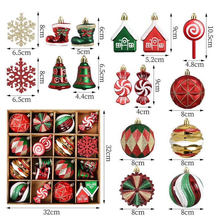 Christmas Ornament Set for a Colorful Coordinated Tree