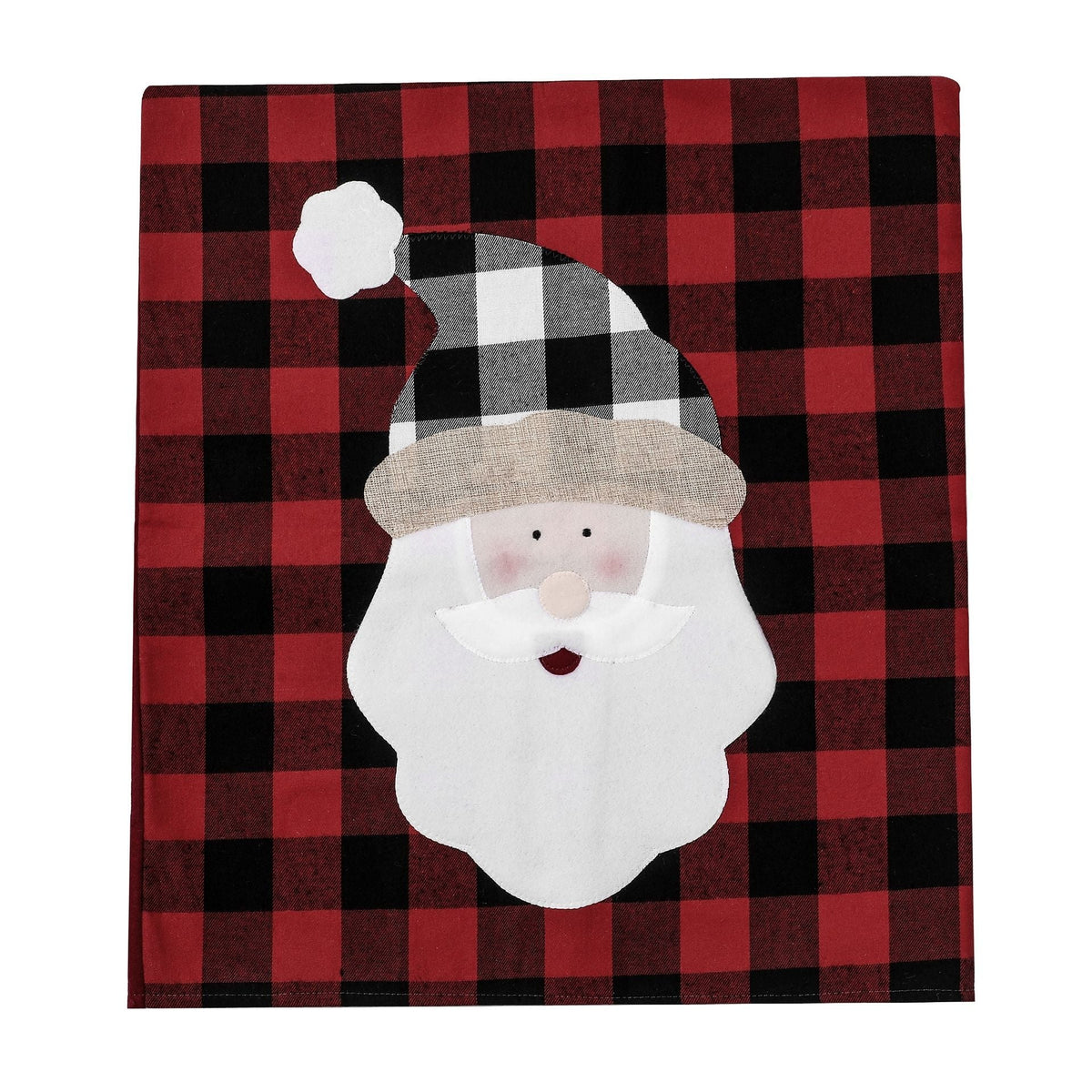 Christmas Chair Covers with Santa & Snowman Plaid