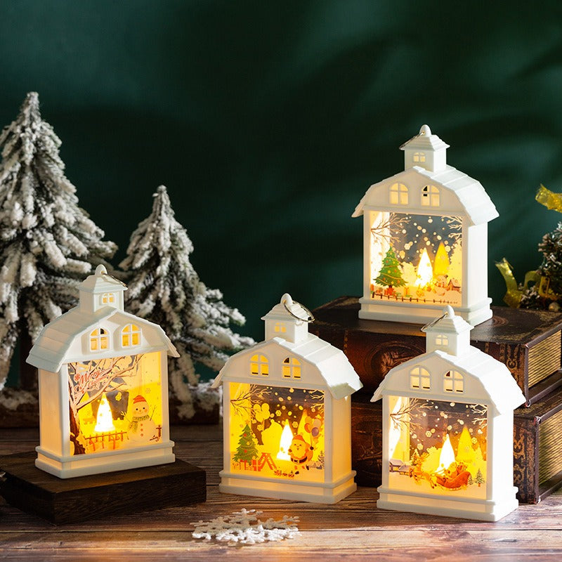 Christmas Lantern Ornament With Warm LED Glow