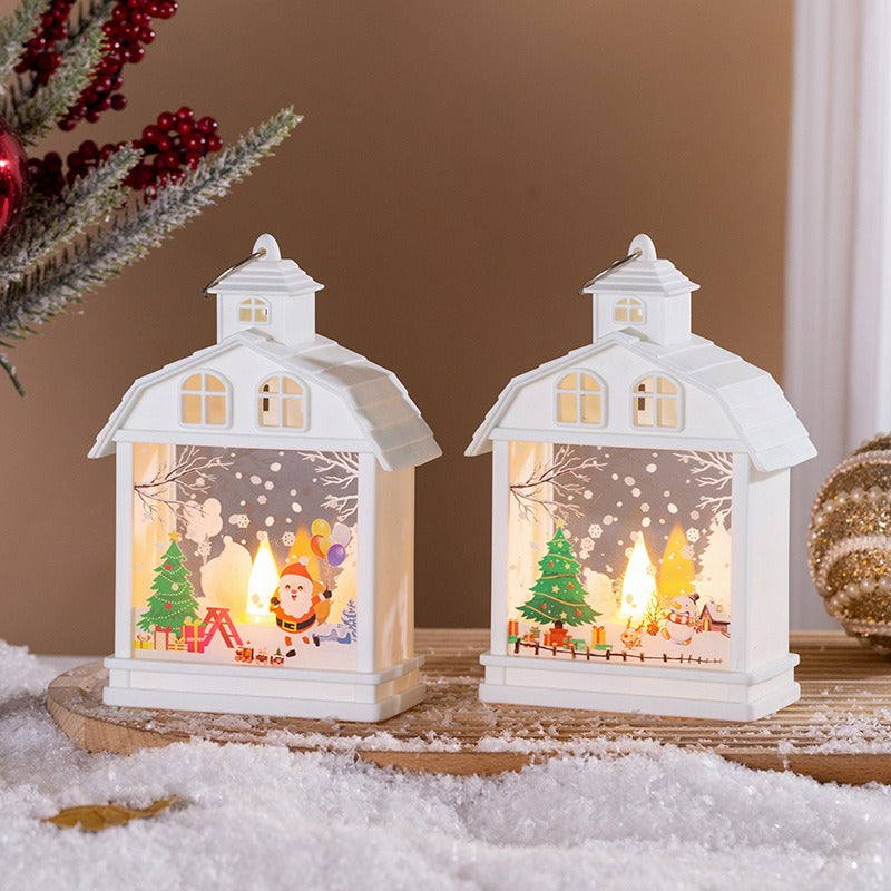 Christmas Lantern Ornament With Warm LED Glow