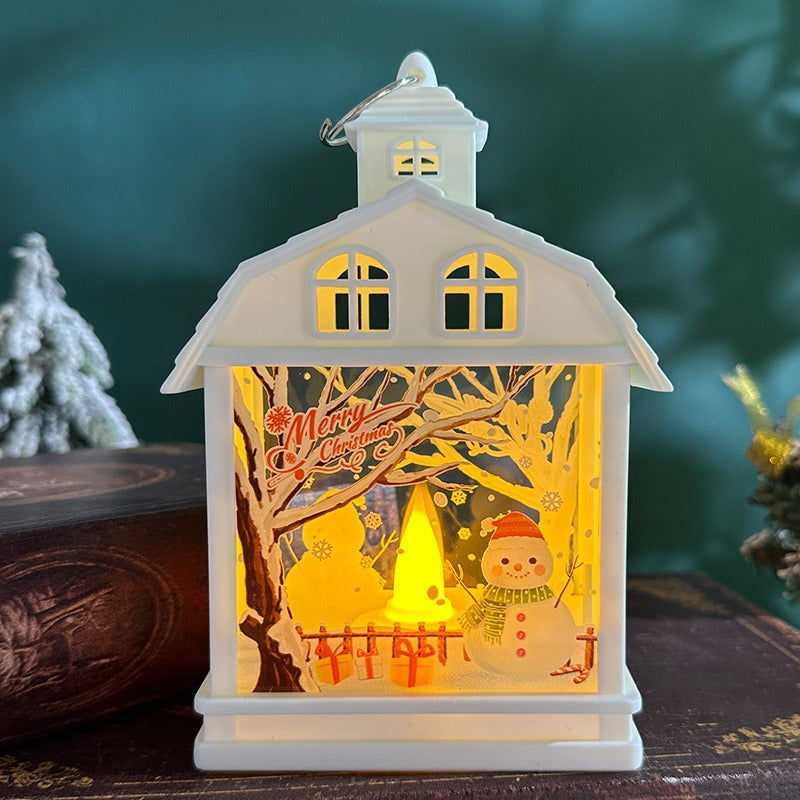 Christmas Lantern Ornament With Warm LED Glow