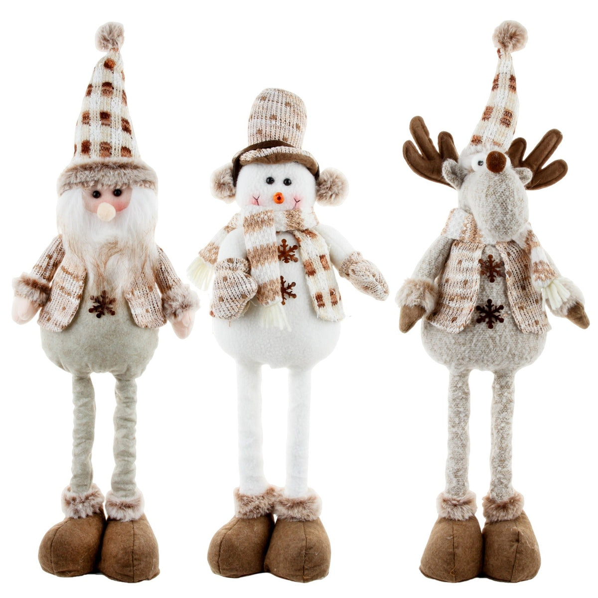 Christmas Stretch Dolls: 3-Piece Festive Decor Trio