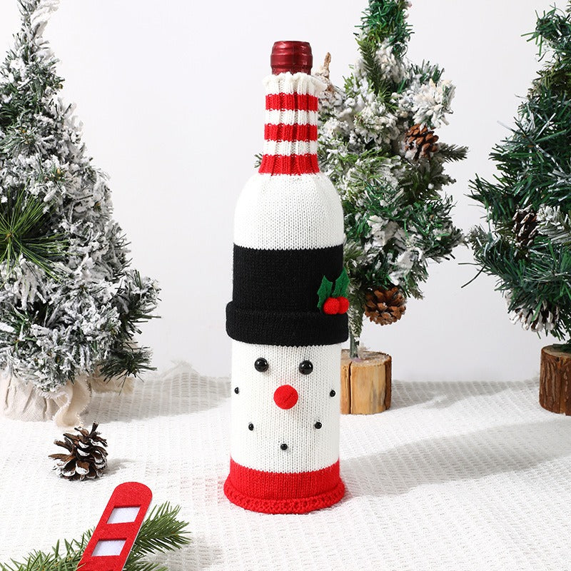 Christmas Wine Bottle Covers for Cheerful Holiday Tables