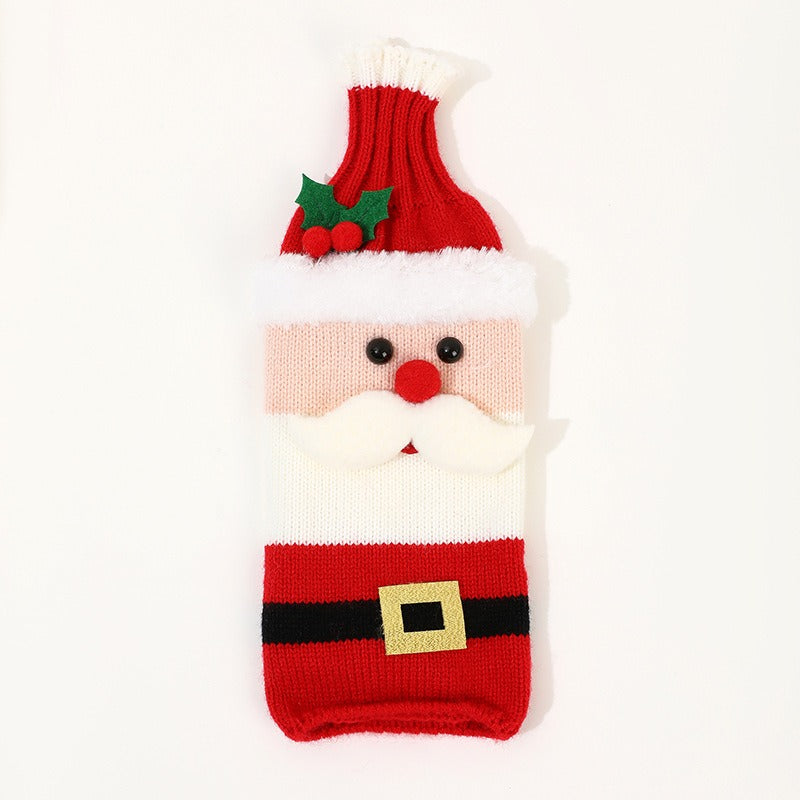 Christmas Wine Bottle Covers for Cheerful Holiday Tables