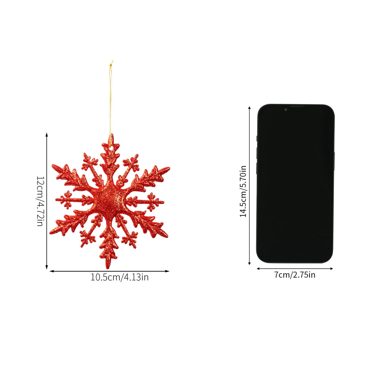 Glitter Snowflake Ornaments for Colorful Christmas Trees