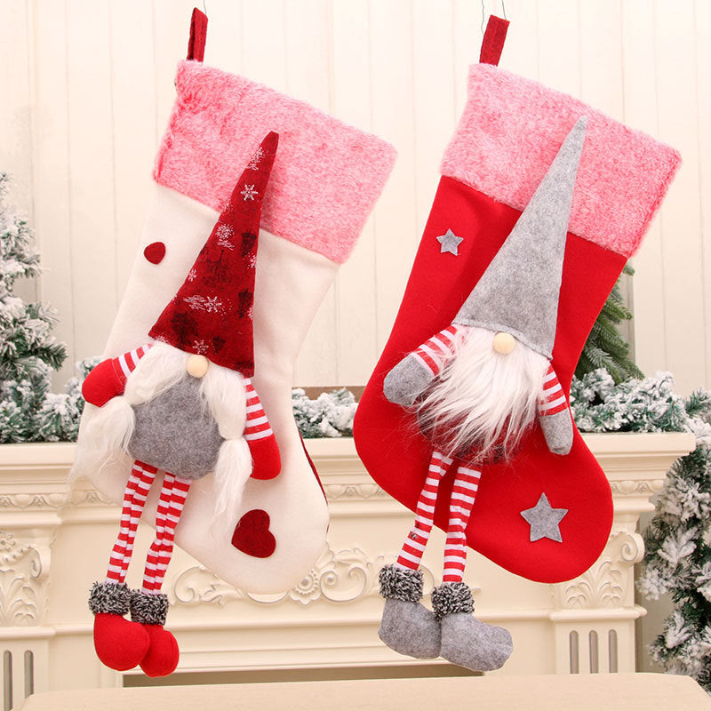 Christmas Plush Stockings With Playful Dangling Legs