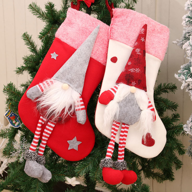 Christmas Plush Stockings With Playful Dangling Legs