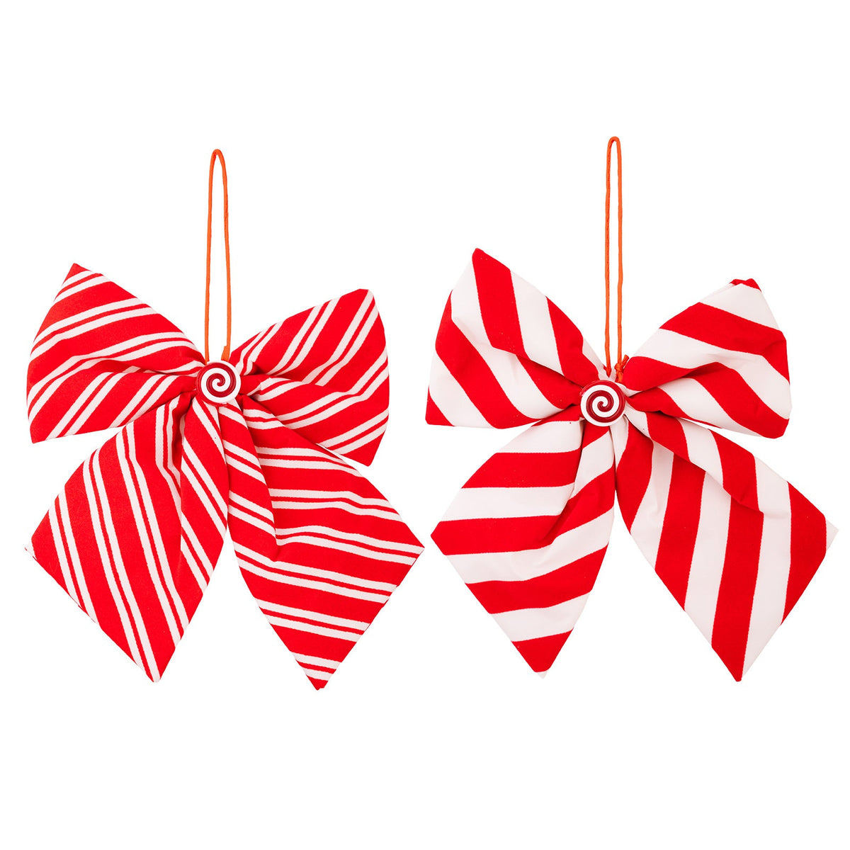 Christmas Tree Bows for Coordinated Candy-Cane Cheer