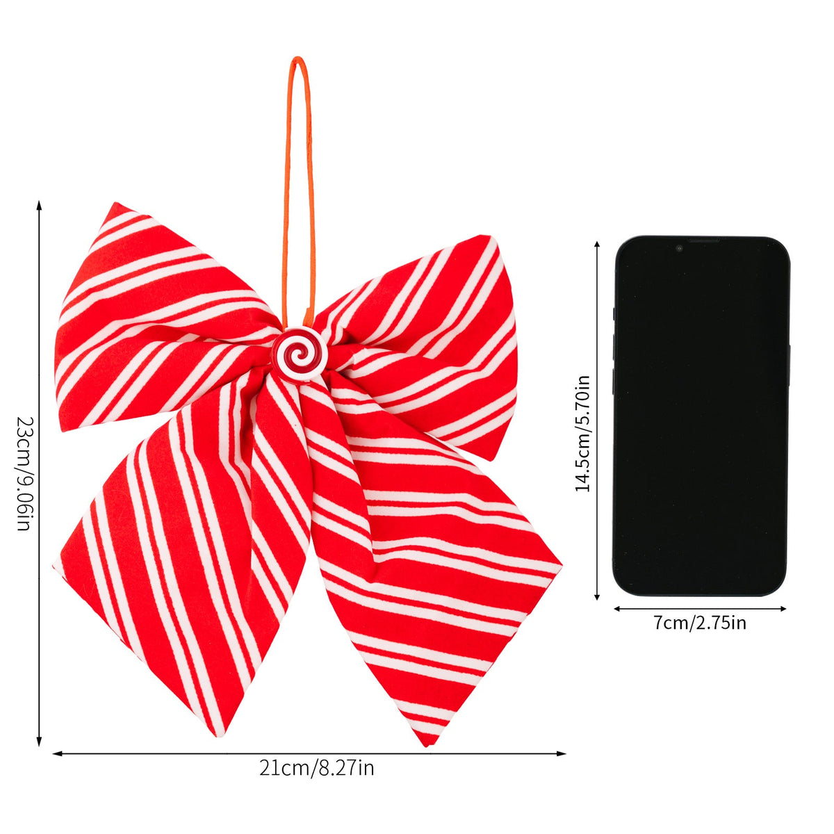 Christmas Tree Bows for Coordinated Candy-Cane Cheer