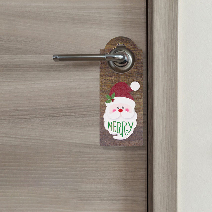 Wooden Christmas Door Hanger for Festive Holiday Cheer